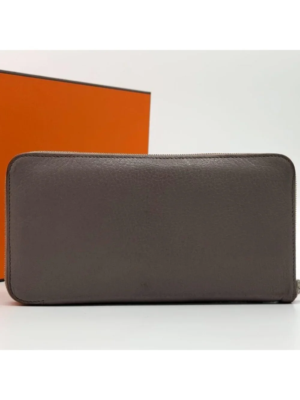 Hermes Azap Long All Leather Zip Around Wallet